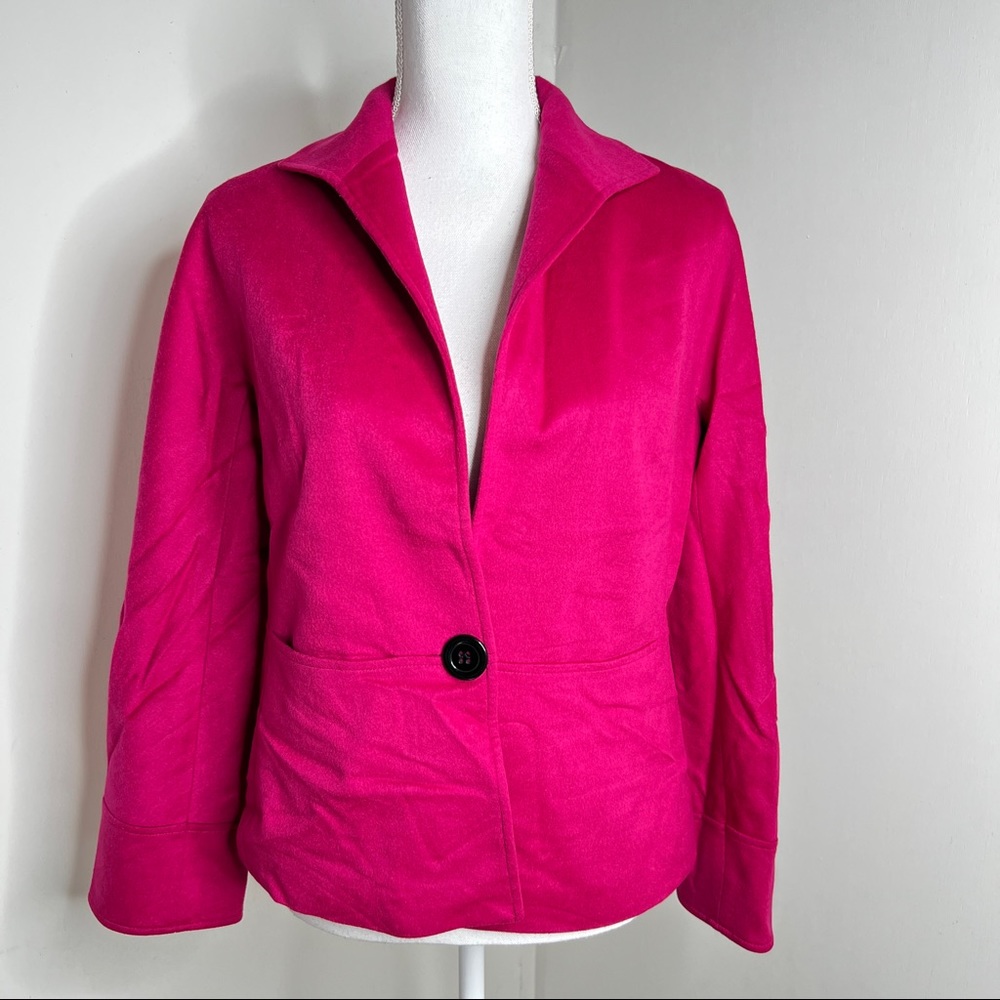 Lafayette 148 Wool Angora Blend Single Button Blazer Jacket Size 6P